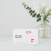 Vintage Art Deco Eyes/Lips Business Card (Standing Front)