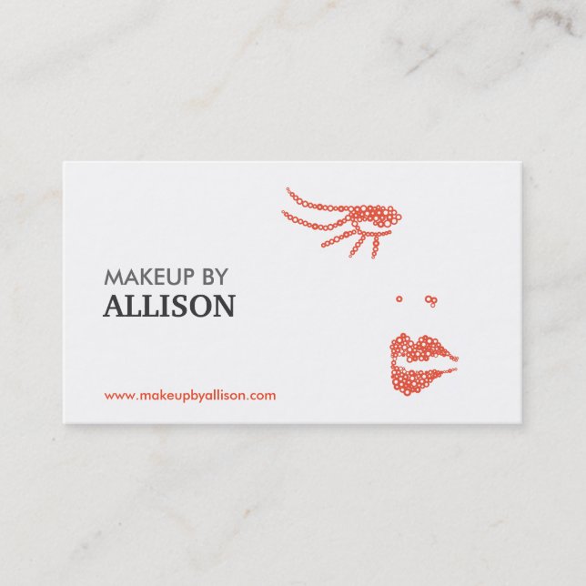 Vintage Art Deco Eyes/Lips Business Card (Front)