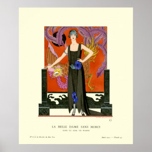 Vintage Art Deco Fashion Girl by George Barbier Poster
