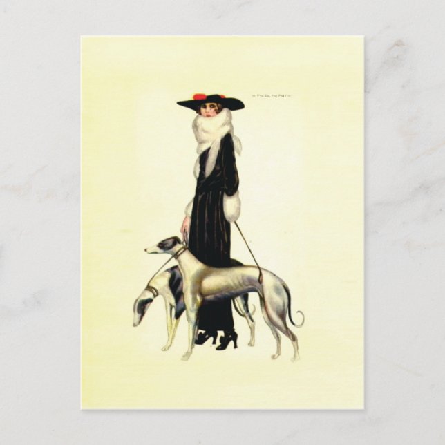 Vintage Art Deco Fashion Postcard (Front)