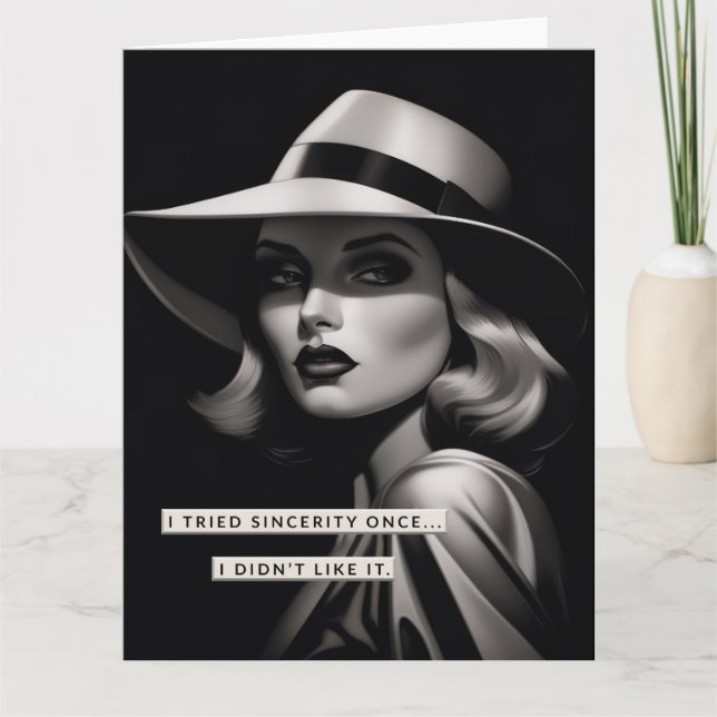 Vintage Art Deco Fashionable Woman Thank You Card (Front)