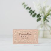 Vintage Art Deco Faux Embossed Business Card (Standing Front)