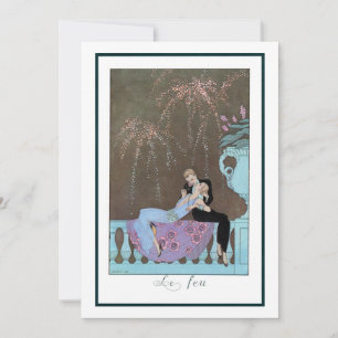 Vintage Art Deco Fireworks Le Feu, George Barbier