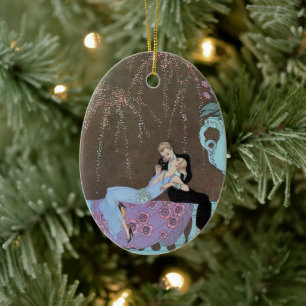 Vintage Art Deco Fireworks Le Feu, George Barbier Ceramic Ornament