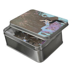 Vintage Art Deco Fireworks Le Feu, George Barbier Jigsaw Puzzle