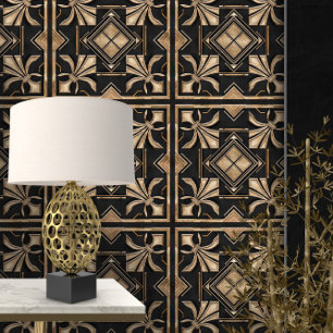 Vintage Art Deco Fleur-de-lis Wallpaper
