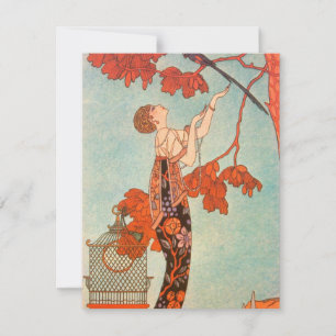 Vintage Art Deco, Flighty Bird by George Barbier