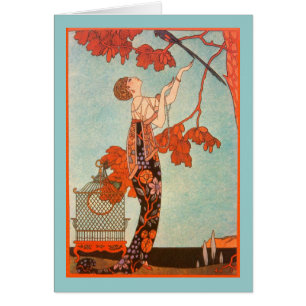 Vintage Art Deco, Flighty Bird by George Barbier