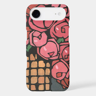 Vintage Art Deco Flowers, Pink Garden Roses iPhone 17 Air Case