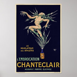 Vintage Art Deco French Wine Ad Poster