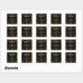 Vintage Art Deco Gatsby Roaring 20s Gold Birthday Square Sticker | Zazzle