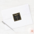 Vintage Art Deco Gatsby Roaring 20s Gold Birthday Square Sticker | Zazzle