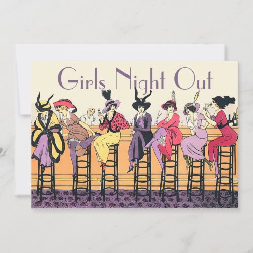 Vintage Art Deco Girls Night Out Invitation