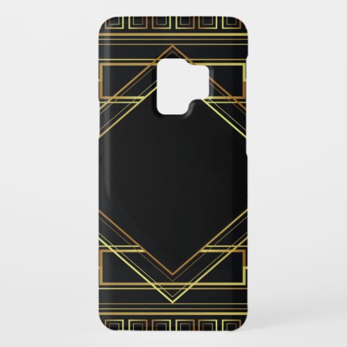 vintage art deco gold and black pattern geometric Case_Mate samsung galaxy s9 case