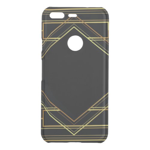 vintage art deco gold and black pattern geometric uncommon google pixel case