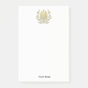 Vintage Art Deco Gold Plume Arabesque Post-it Notes