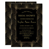 Vintage Art Deco Great Gatsby Bridal Shower Invite