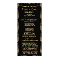 Vintage Art Deco Great Gatsby Custom Program