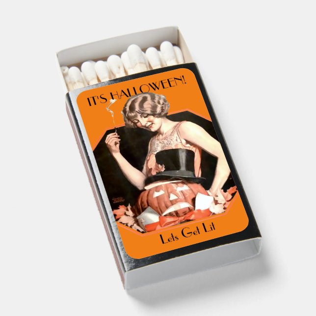 Vintage Art Deco Halloween Matchboxes (Front Open)
