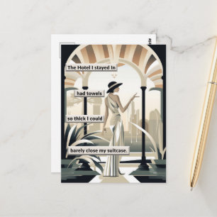 Vintage Art Deco Hotel Guest Postcard