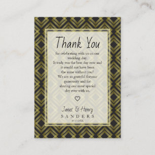 Vintage Art Deco Inspired Design in Gold & Black Business Card