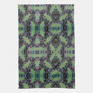 Vintage Art Deco Jazz Pochoir Beetles in Garden Kitchen Towel