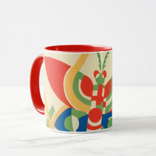 Vintage Art Deco Jazz Pochoir Garden Butterflies Mug