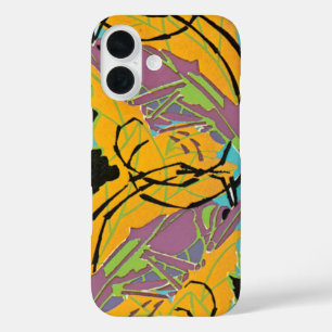 Vintage Art Deco Jazz Pochoir Garden Grasshoppers iPhone 16 Case