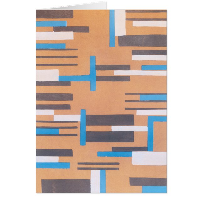 Vintage Art Deco Jazz Pochoir, Geometric Pattern Cards (Front)