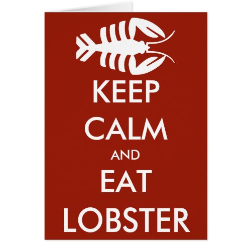 Vintage Art Deco Keep Calm and Eat Lobster