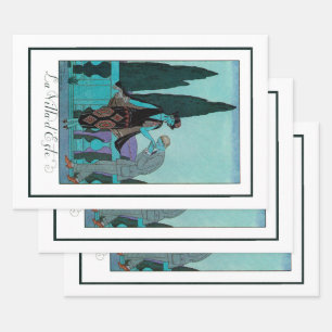 Vintage Art Deco La Villa d'Este by George Barbier Wrapping Paper Sheets