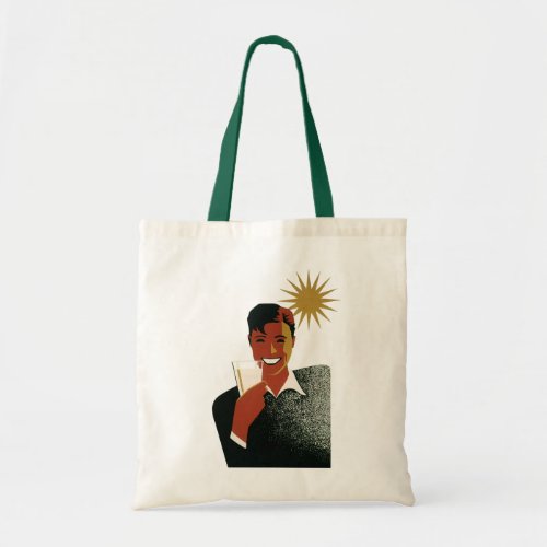 Vintage Art Deco Man with Cocktail in the Sun Tote Bag