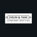 Vintage Art Deco Monogram Return Address Rubber Stamp<br><div class="desc">Return address rubber stamp inspired by vintage art deco style. Design features a decorative monogram frame with custom return address text.</div>