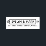 Vintage Art Deco Monogram Return Address Rubber Stamp<br><div class="desc">Return address rubber stamp inspired by vintage art deco style. Design features a decorative monogram frame with custom return address text.</div>