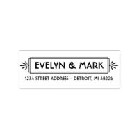 Vintage Art Deco Monogram Return Address