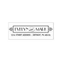 Vintage Art Deco Monogram Return Address