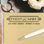 Vintage Art Deco Monogram Return Address Self-inking Stamp<br><div class="desc">Self-inking return address stamper inspired by vintage art deco style. Design features a decorative monogram frame and "and" in an elegant script with custom return address text.</div>