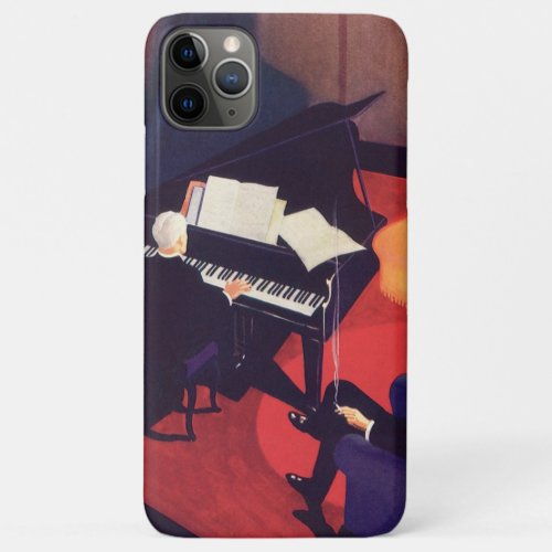 Vintage Art Deco Music Lounge Piano Player Pianist iPhone 11 Pro Max Case