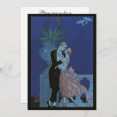 Vintage Art Deco Newlywed Bridal Shower Invitation (Front/Back)