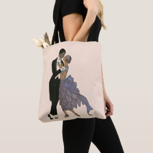 Vintage Art Deco Newlyweds, Bride and Groom Dance Tote Bag