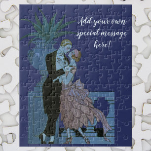 Vintage Art Deco Newlyweds, Love Wedding Dance Jigsaw Puzzle