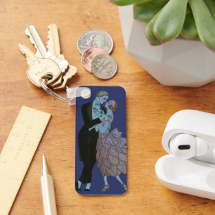 Vintage Art Deco Newlyweds, Love Wedding Dance Keychain