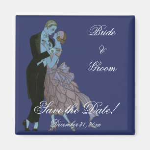 Vintage Art Deco Newlyweds, Love Wedding Dance Magnet