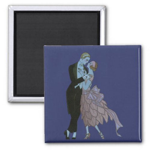 Vintage Art Deco Newlyweds Love Wedding Dance Magnet