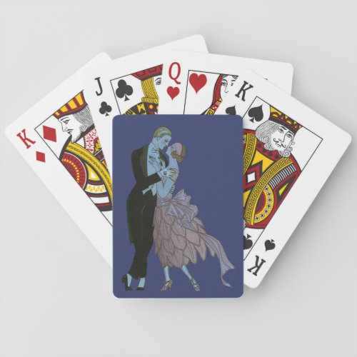 Vintage Art Deco Newlyweds Love Wedding Dance Playing Cards