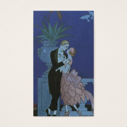 Customizable Vintage Art Deco Love Romance Newlyweds Wedding Business Card Templates