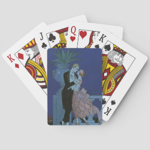Vintage Art Deco Newlyweds, Oui by George Barbier Poker Cards