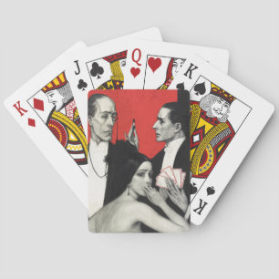 Vintage Art Deco Noir Mystery Poker Benda Art Cards