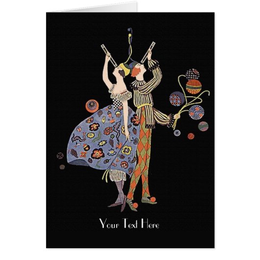 Vintage Art Deco Party Goers Personalized (Front)