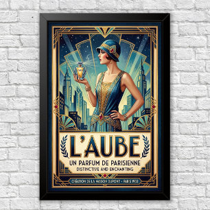 Vintage Art Deco Perfume Advertisement Poster